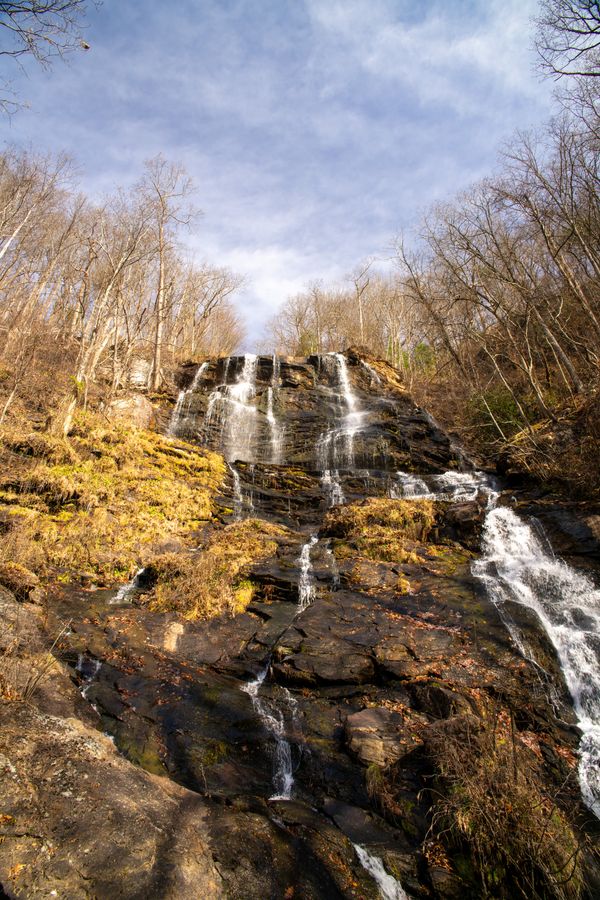 A tiered waterfall