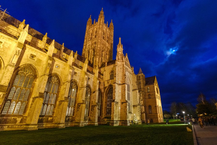 Canterbury Cathedral at night