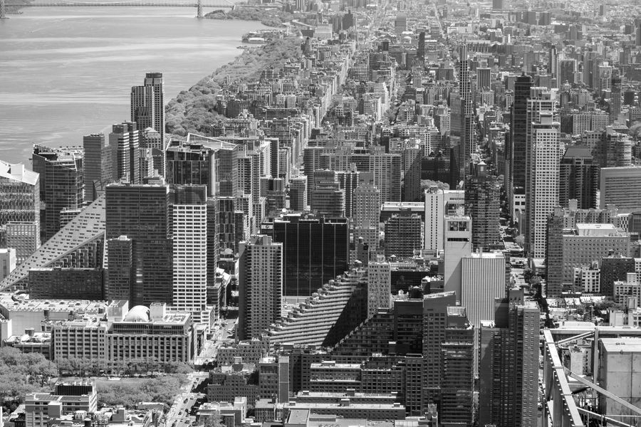 Central Park's edge, from above
