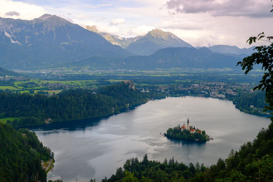 Lake Bled from above