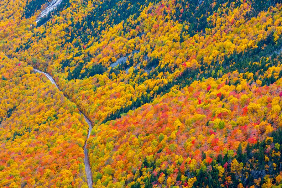 Road and rail through the notch