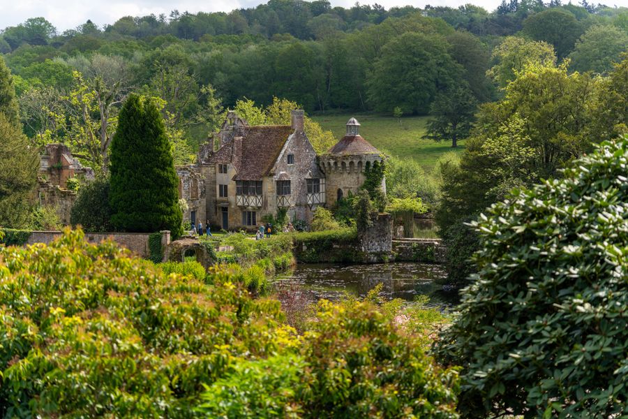 Scotney Castle from the quarry garden