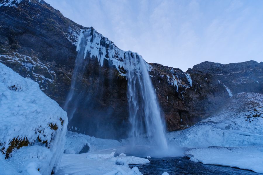Seljalandsfoss in winter