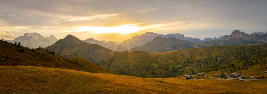 Sunset over the Dolomites