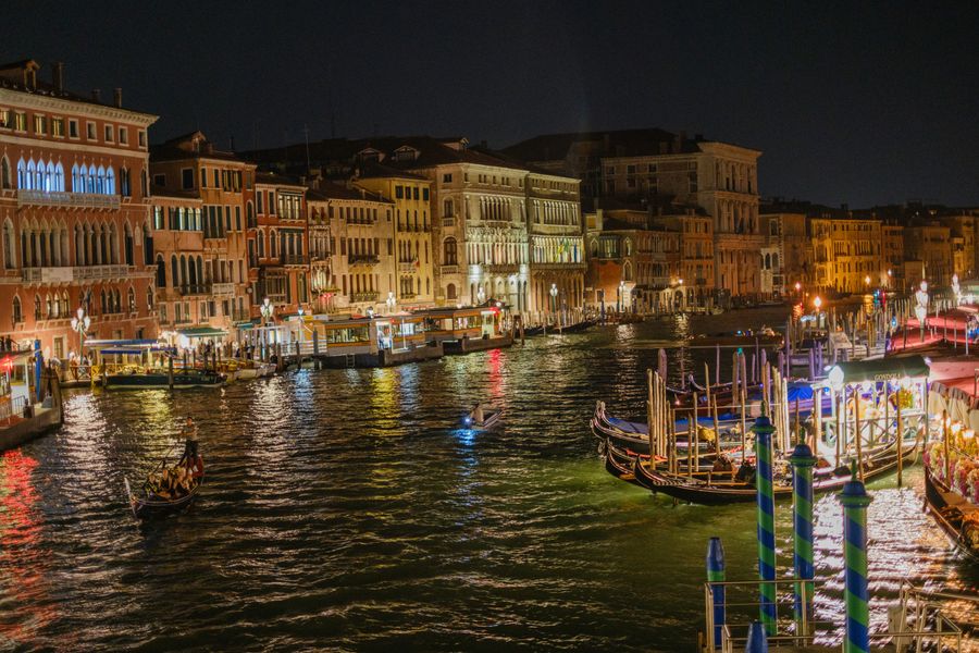 The Grand Canal at night