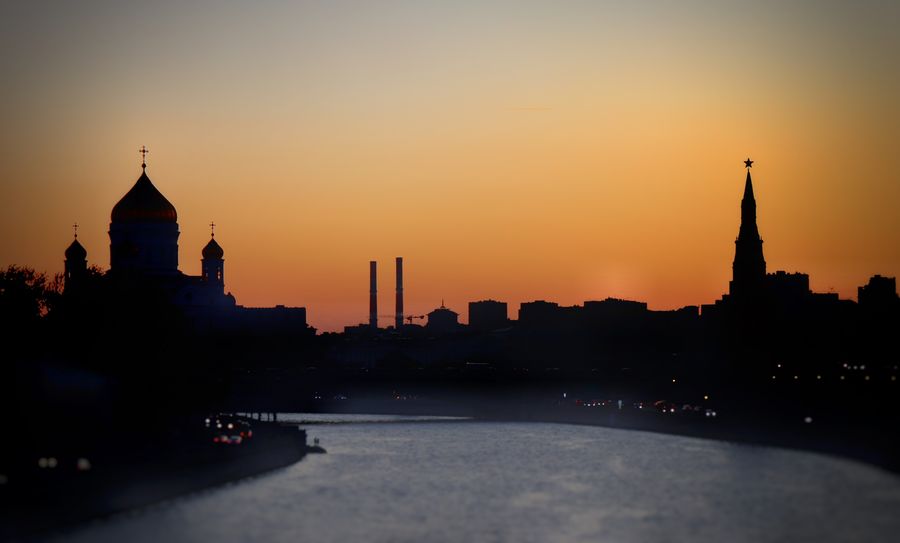 The Moskva at sunset