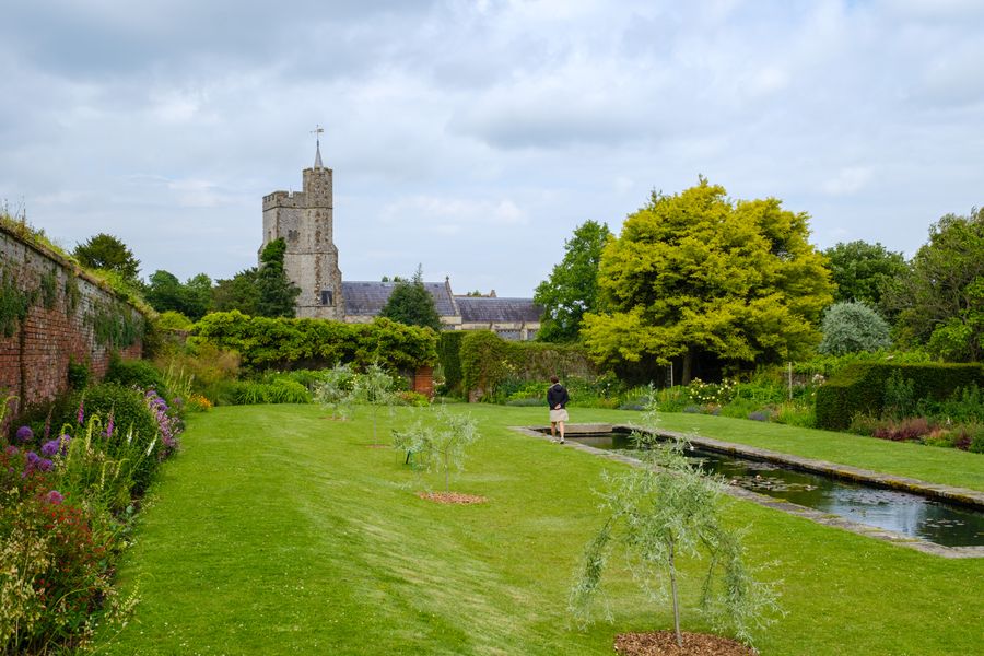 The rill, looking toward the church